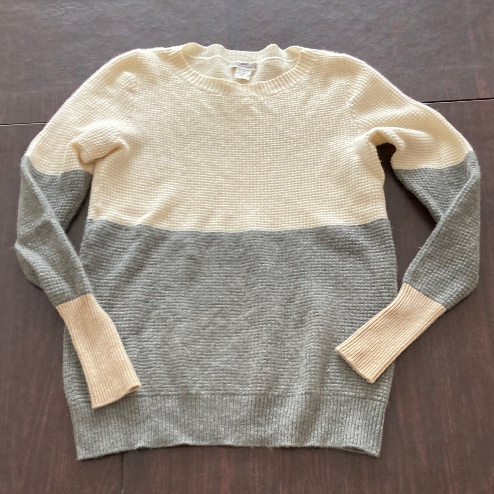 J. Crew Color-block Cashmere Sweater
